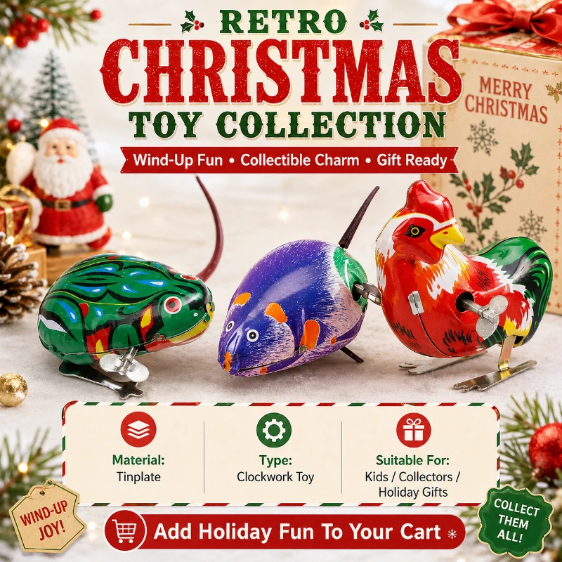 Antique Style Wind‑up Metal Animal Toy Decorative Collectible Model Perfect Christmas Souvenir For Family Friends