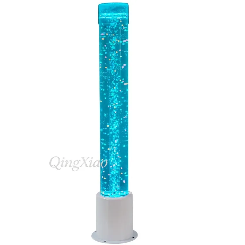 Vertical Bubble Water Column Acrylic Freestanding Celebration Scene Waterscape Ornament Cylindrical Transparent Housing Event