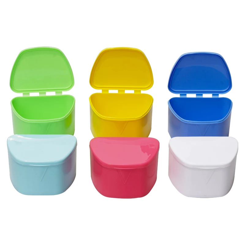 

Dental color trapezoidal tooth box, tooth storage box, retainer box, denture box, denture box, tooth socket box, storage box