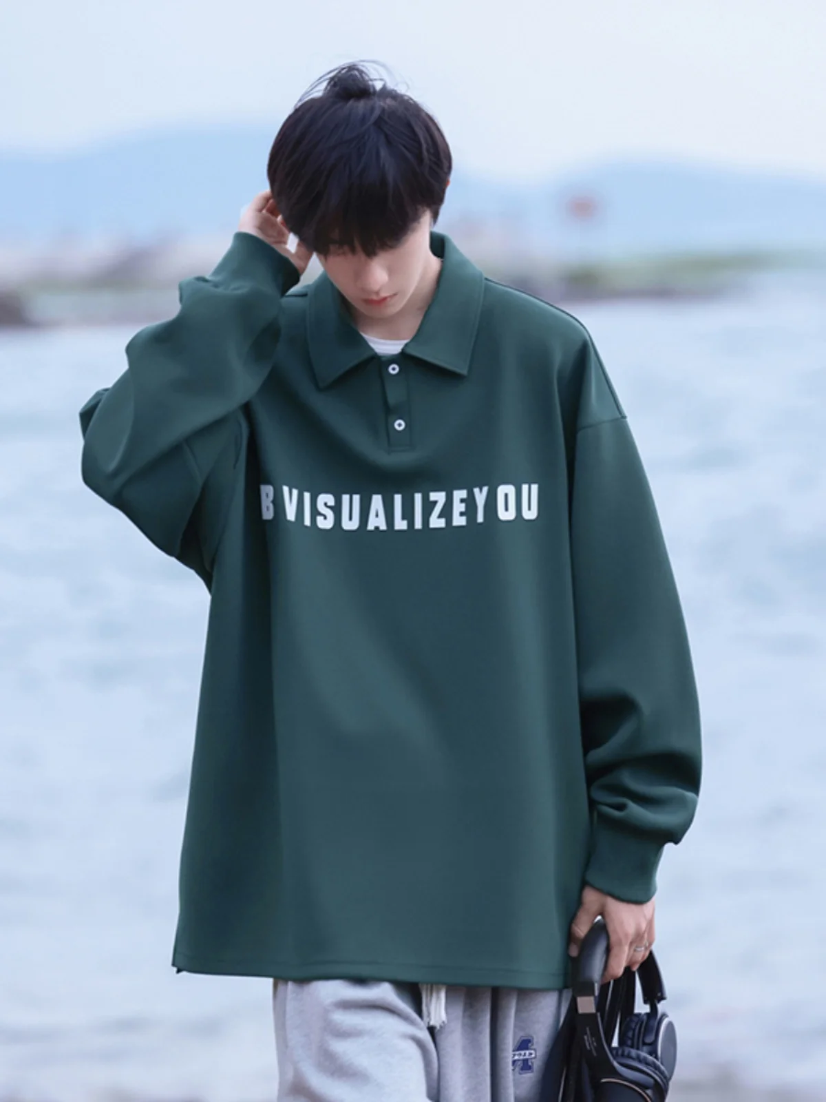 

Молодежная толстовка оверсайз с капюшоном, 580 г, мужская, с воротником, весна-осень, модная, брендовая, повседневная, свободного кроя, с принтом