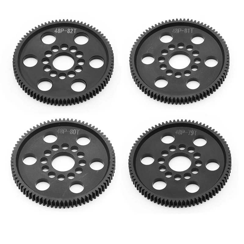 4PCS 48P Spur Gear Main Gear  79T+80T+81T+82T Universal For 3Racing Sakura S XI XIS CS D4 D5 1/10 RC Car Upgrade Parts