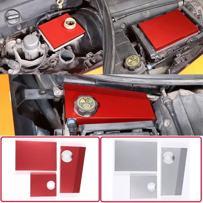 

For 2014-2019 Chevrolet Corvette C7 aluminum alloy red car styling engine antifreeze fuse box cover sticker Car accessories