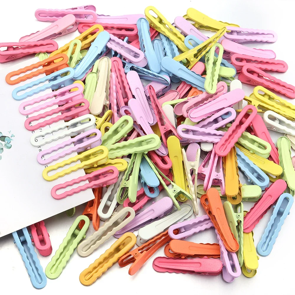 

30pcs/lot Colorful Fashion Metal Hairpin 5cm Wave Hair Clip Geometric Hollow Hair Pin Barrettte For DIY Hair Accessories