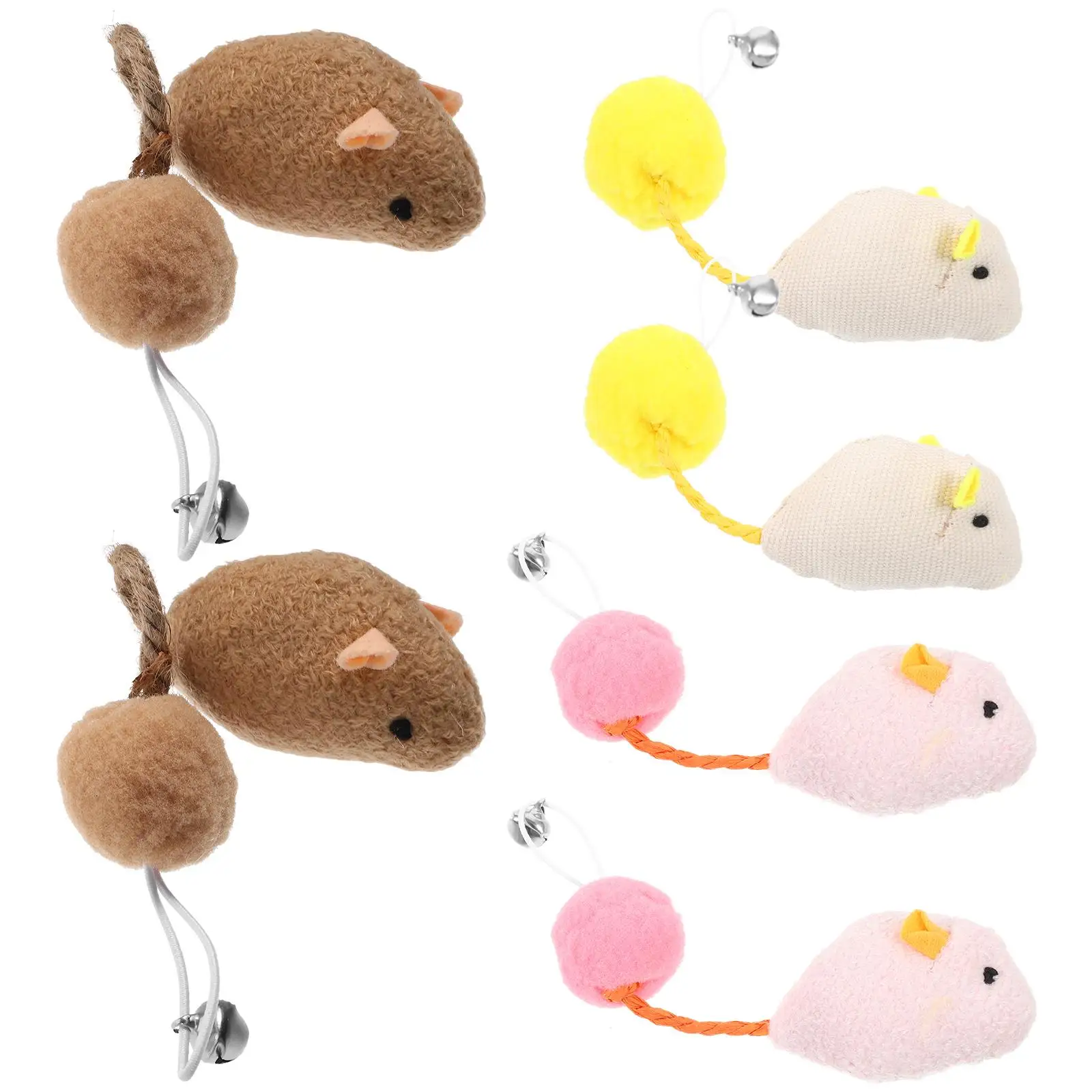 6 Pcs Cat Toy Mouse Supply Pet Toys Kitten for Cats Compact Plaything Plush Training