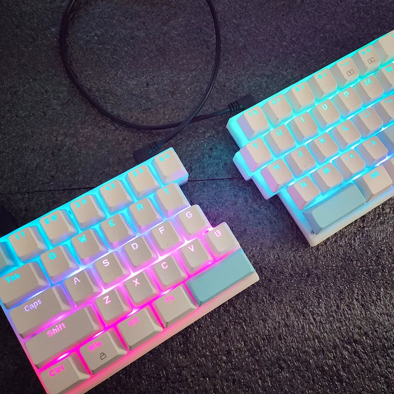 mifuny v3 teclado mecanico dividido 78 teclas para jogos sem fio bluetooth ergonomia faca voce mesmo personalizado kit de teclado retroiluminado rgb hot swap 01