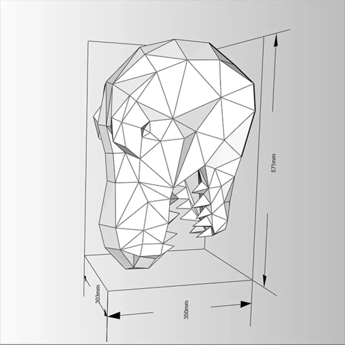 

Tyrannosaurus Rex Head Cover Adult Headgear Wearable Mask Paper Model Animal Cosplay Papercraft 3D DIY Origami Hand Made Toys