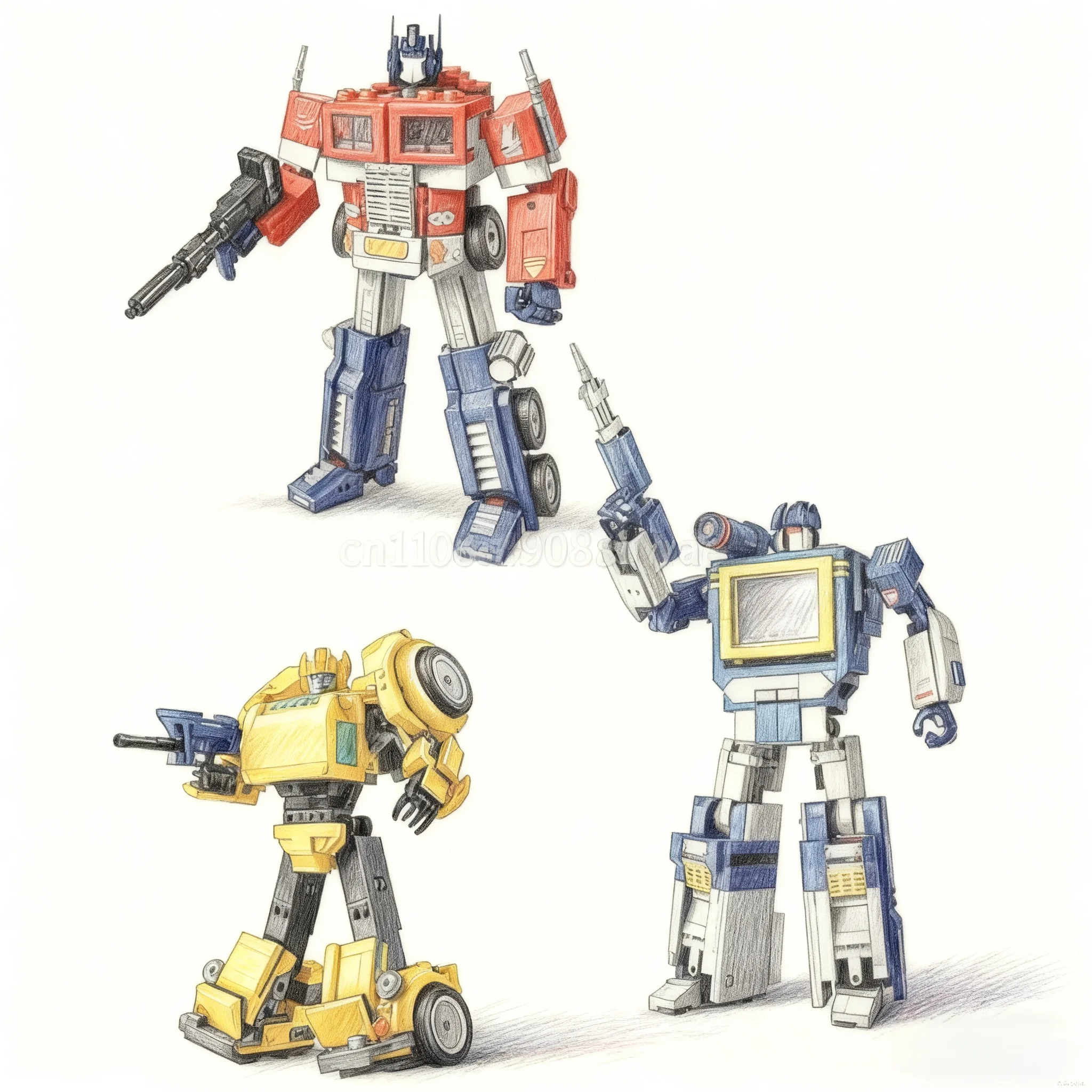 

New spot deformation robot truck Optimus Prime Hornet Sonic, building block toys, Christmas and birthday gifts