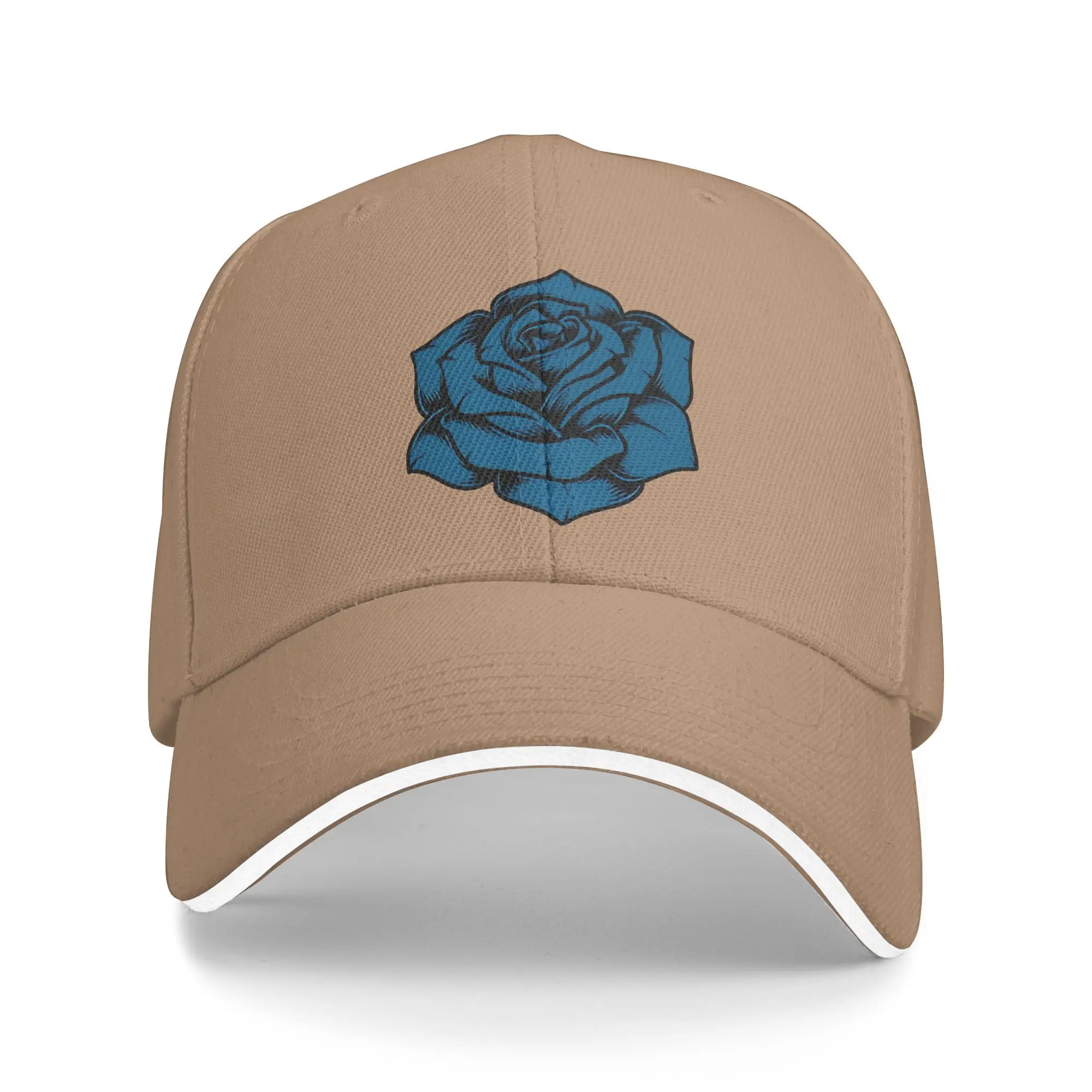 Ado Blue Rose Casual Baseball Cap Outdoor Sports Trucker Hat
