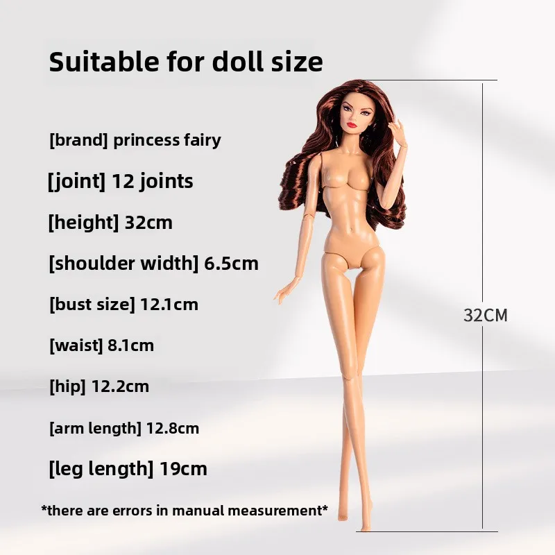 Nuovo Design 1/6 Super Vestiti per bambole Vestito per 30CM Doll Fashion Dress Up Nero Serie romantica Accessori Set Abito da principessa Giocattoli