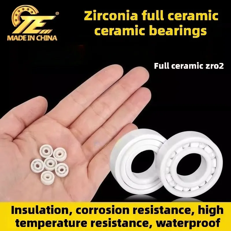 Miniature all-ceramic bearing manufacturer Zirconia inner diameter 345648910151720 waterproof and corrosion-resistant P6 grade