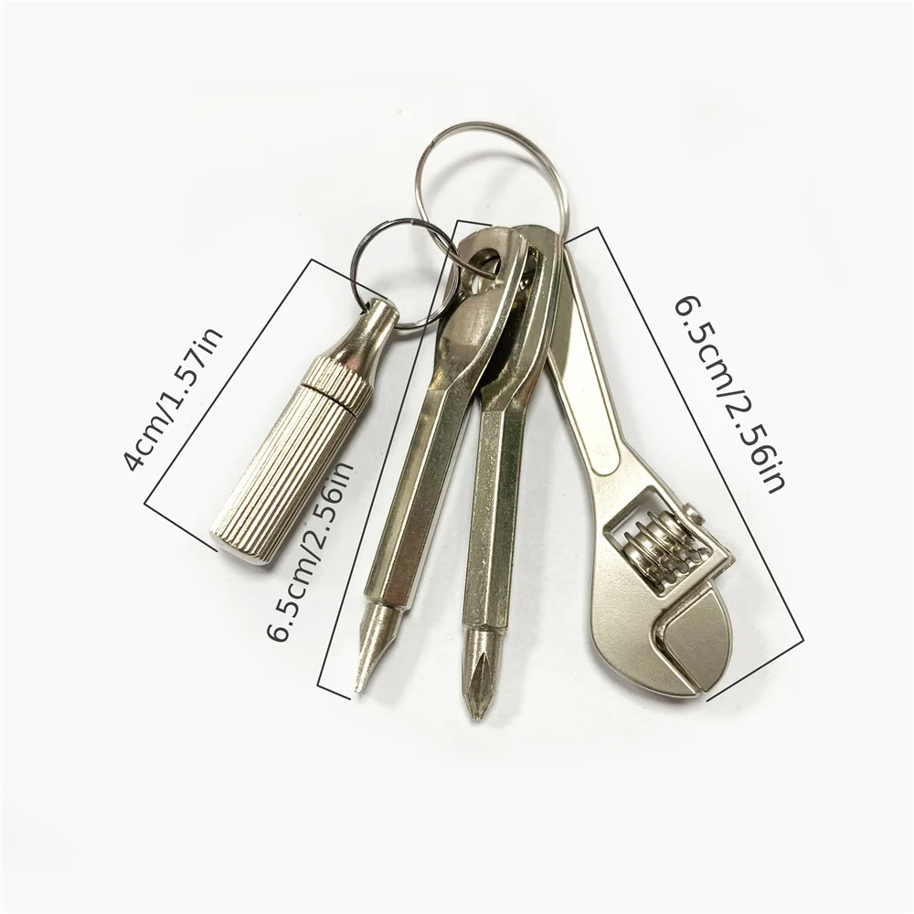 4 قطع أداة جيب صغيرة - فتاحة رسائل، مفك براغي صغير، ومفتاح سلسلة مفاتيح، مناسبة لأدوات إصلاح الدراجات والدراجات النارية #6