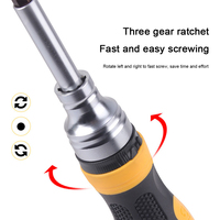 Ratchet Screwdriver Magnetic Power Tool Screwdriver Bit Set S2 Dual Purpose Precision Professional Bolt Driver Tools Portable