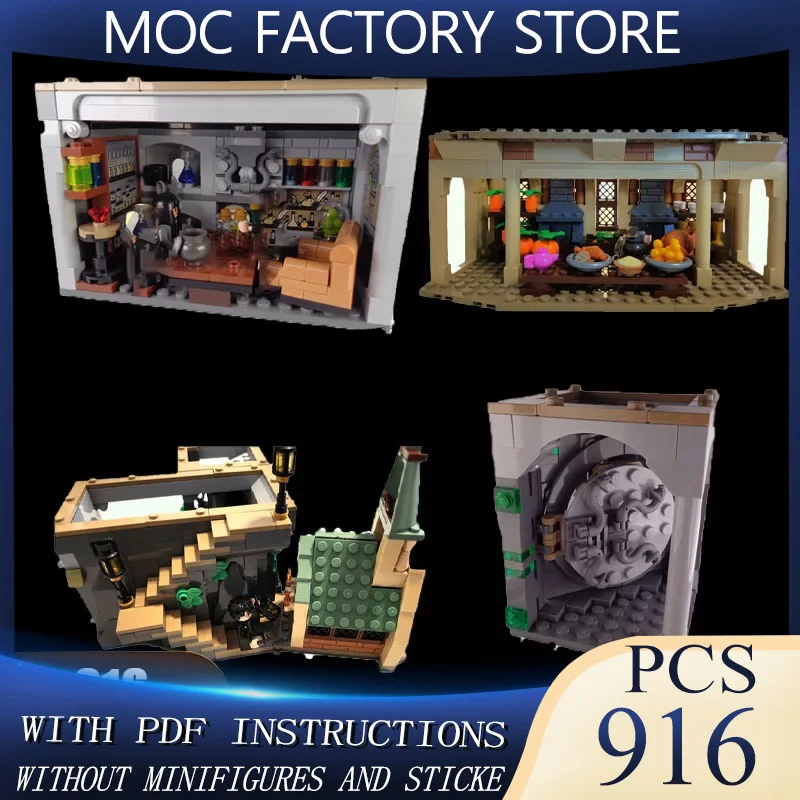 

Office Dorm Modular Castle - House Kitchen Library Model Building Blocks MOC Room of Requirement Architecture Collection Toys