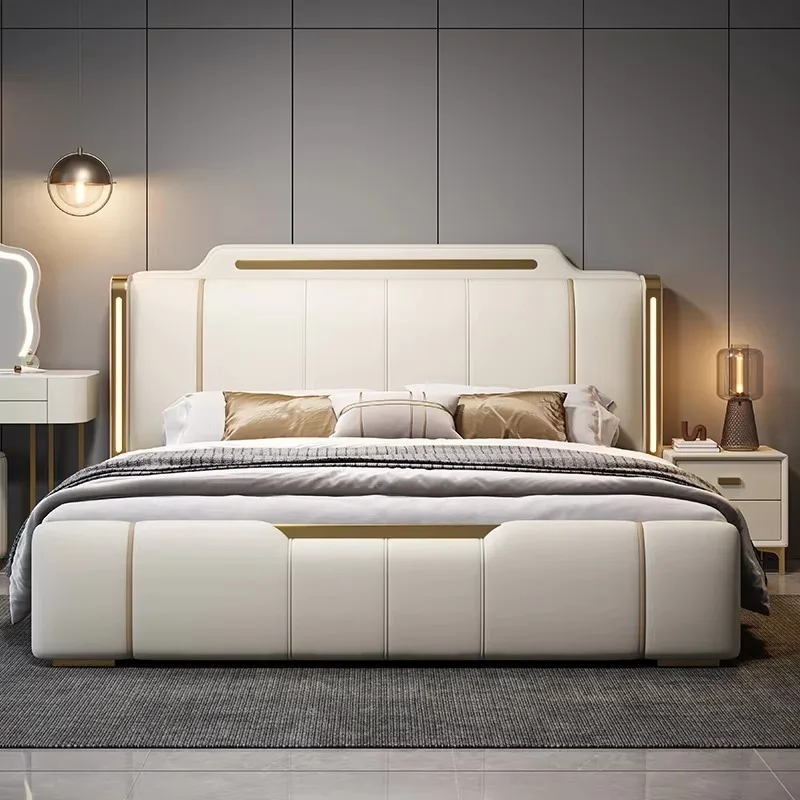 Elegant Headboard Double Bed Frame Simple Modern Modern Full Size Twin Bed Frame Queen Bedroom Mobili Per La Casa Home Furniture