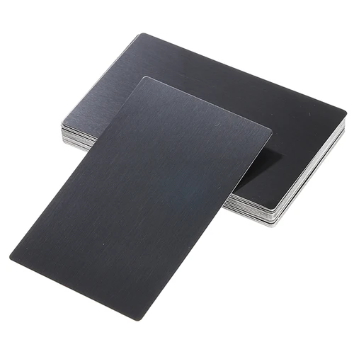 15 tarjetas de visita comerciales 0,5/0,8/1mm tarjeta de visita de Metal en blanco de aluminio anodizado ultrafino para marcado de grabado láser 80x50cm