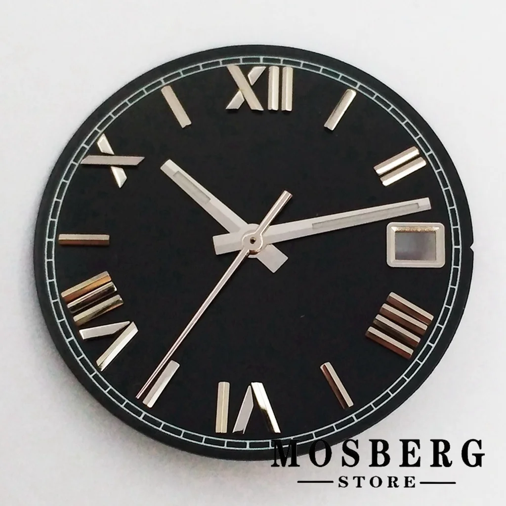 

28,5 мм NH35 NH35A черный/белый циферблат часов со стрелками аксессуары для часов