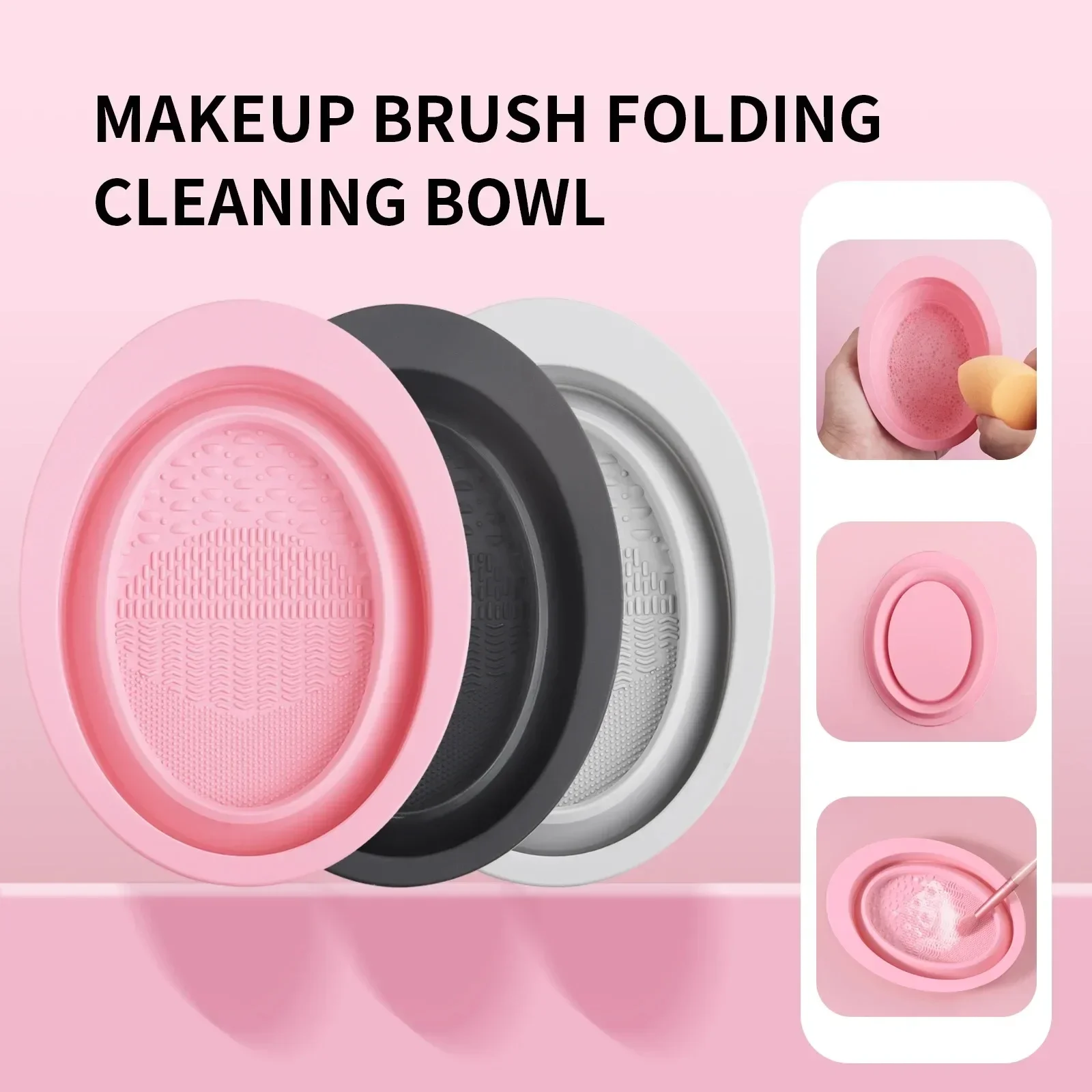 Brush Cleaning Colorful Scrubber Box Tools Cleaner Sponge Remover Eye Shadow New Silicone Makeup Brush Color Foundation