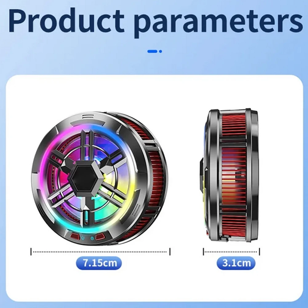 X100 rgb magnetischer Telefon kühler 23w tragbares Telefon Halbleiter kühler 3 Gänge einstellbar zum Spielen von Spielen beim Ansehen von Videos