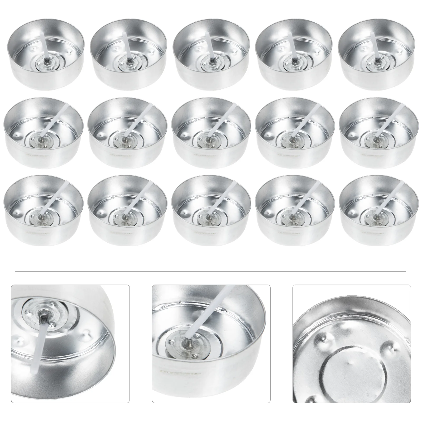 

200 Sets Tea Light Cup Mold Handmade Craft Aromatherapy Casting DIY Scented Aluminum Decorative Cups Making Supplies