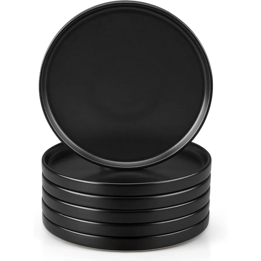 

7,9-дюймовые обеденные тарелки, набор из 6 маленьких каменных изделий, набор десертных тарелок, безопасная для микроволновой печи, керамическая посуда для сервировки духовки, посудомоечной машины