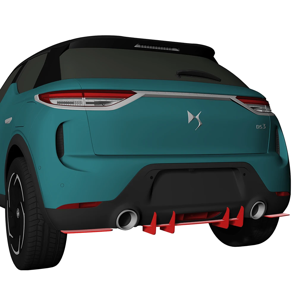 

Fit DS 3 DS-3 Crossback 2018--2022 Year Rear Diffuser Bumper Lips Spoiler Splitter Body Kit Accessories
