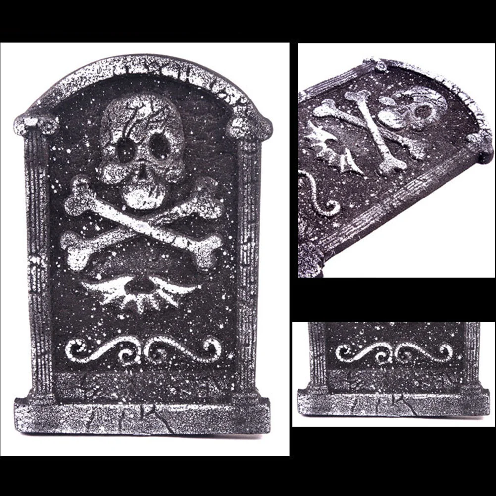 2 Pcs Halloween Gravestone Tombstone Gravestones Decoration Decorations Outdoor