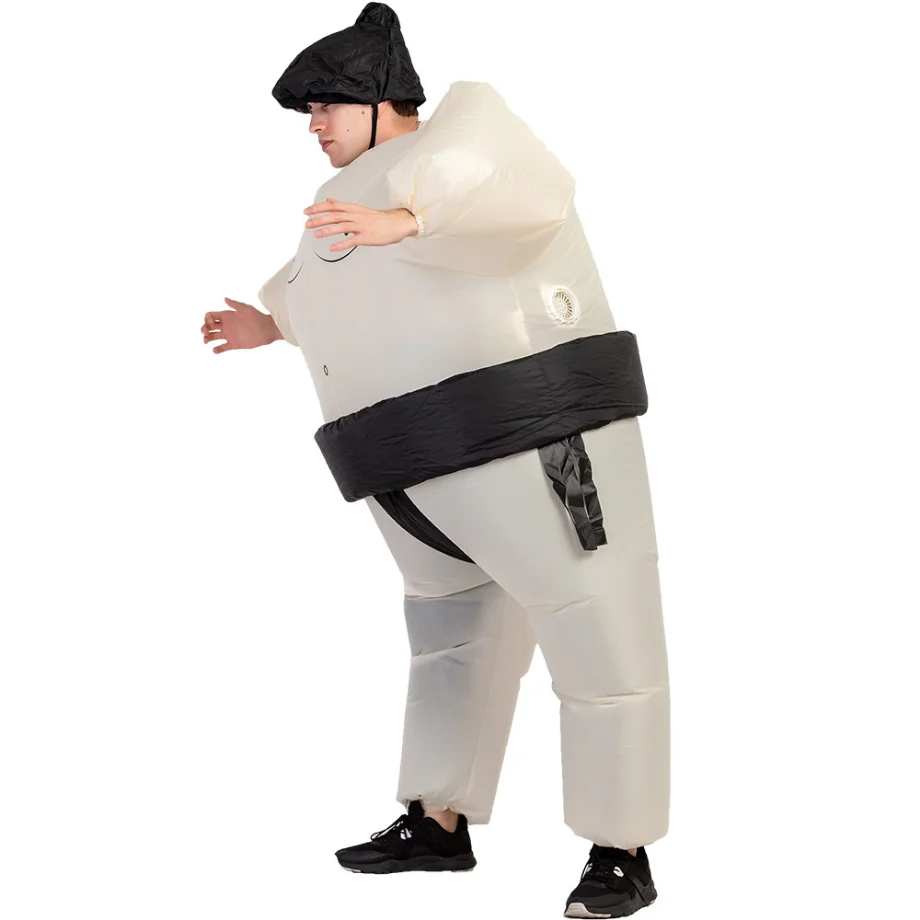 Lustiges, mehrfarbiges, aufblasbares Sumo-Kostüm für Erwachsene, Unisex, Halloween-Party, Tanzvorstellung, Cosplay, Bühnenkostüm, Requisiten, Accessoires – Detail 5
