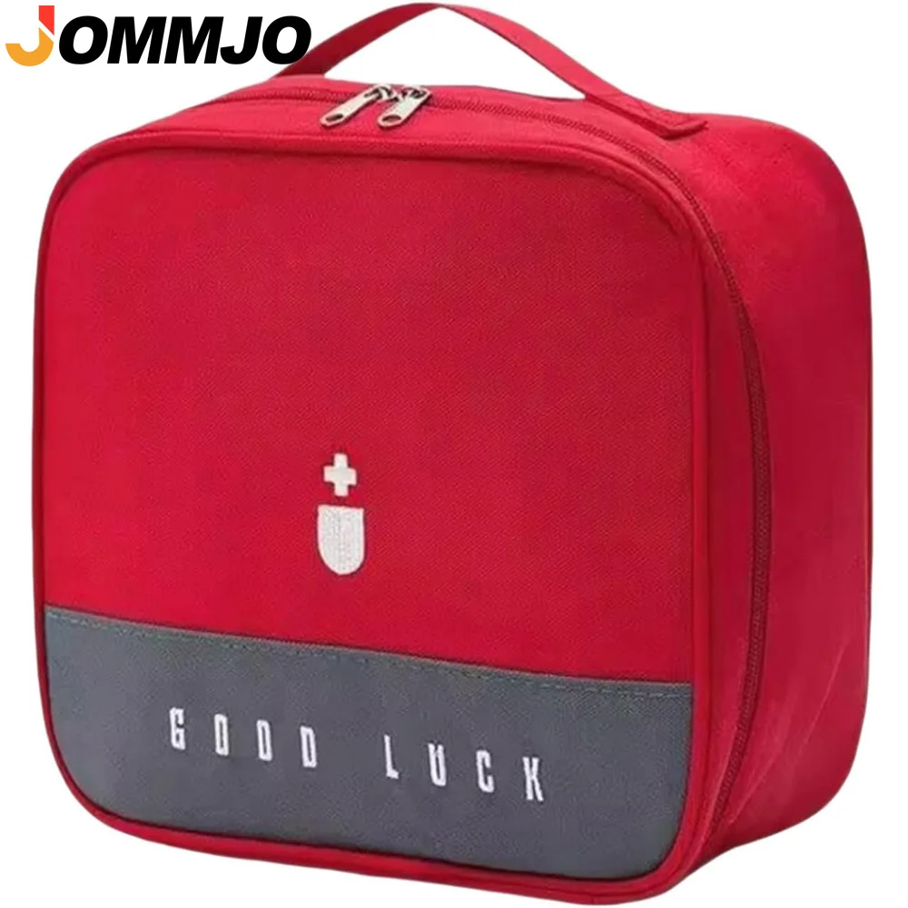 1PCS Red Empty First Aid Bag, Portable Emergency Medical Storage Bag for Home, Car, Office, Travel, Sports & Outdoor Cycling