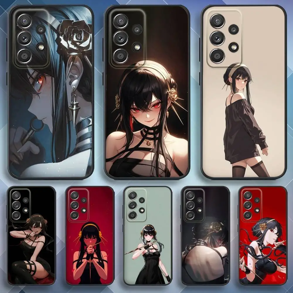 

Anime Y-Yor F-Forger Phone Case For Samsung S 25,24,23,22,30,21,10,9,Ultra,Plus,Lite,FE,4,5 G Soft Black Case
