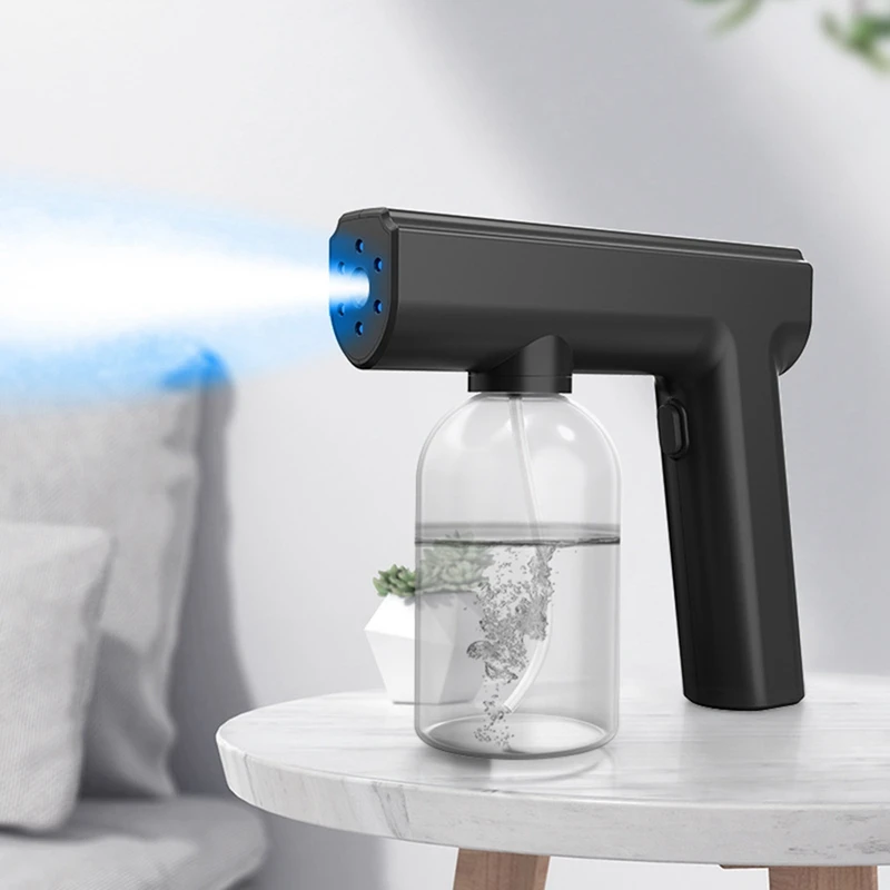 Barber Water Mister Wireless Electric Mister Water Steam Mist Disinfection Garden Mist Tool Black-ABLA
