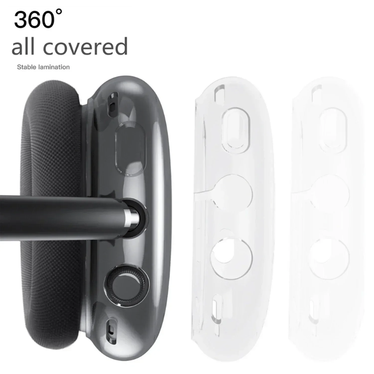 3 in 1 Cover For AirPods Max TPU Wireless Headphones Shockproof Case Replacement Case Protector Cover For Air Pods Max 2021