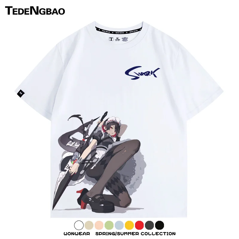 Unisex Anime Cosplay T-shirt, Zenless Zona Zero, Ellen Joe Street Wear, manga curta, verão, novo, neutro