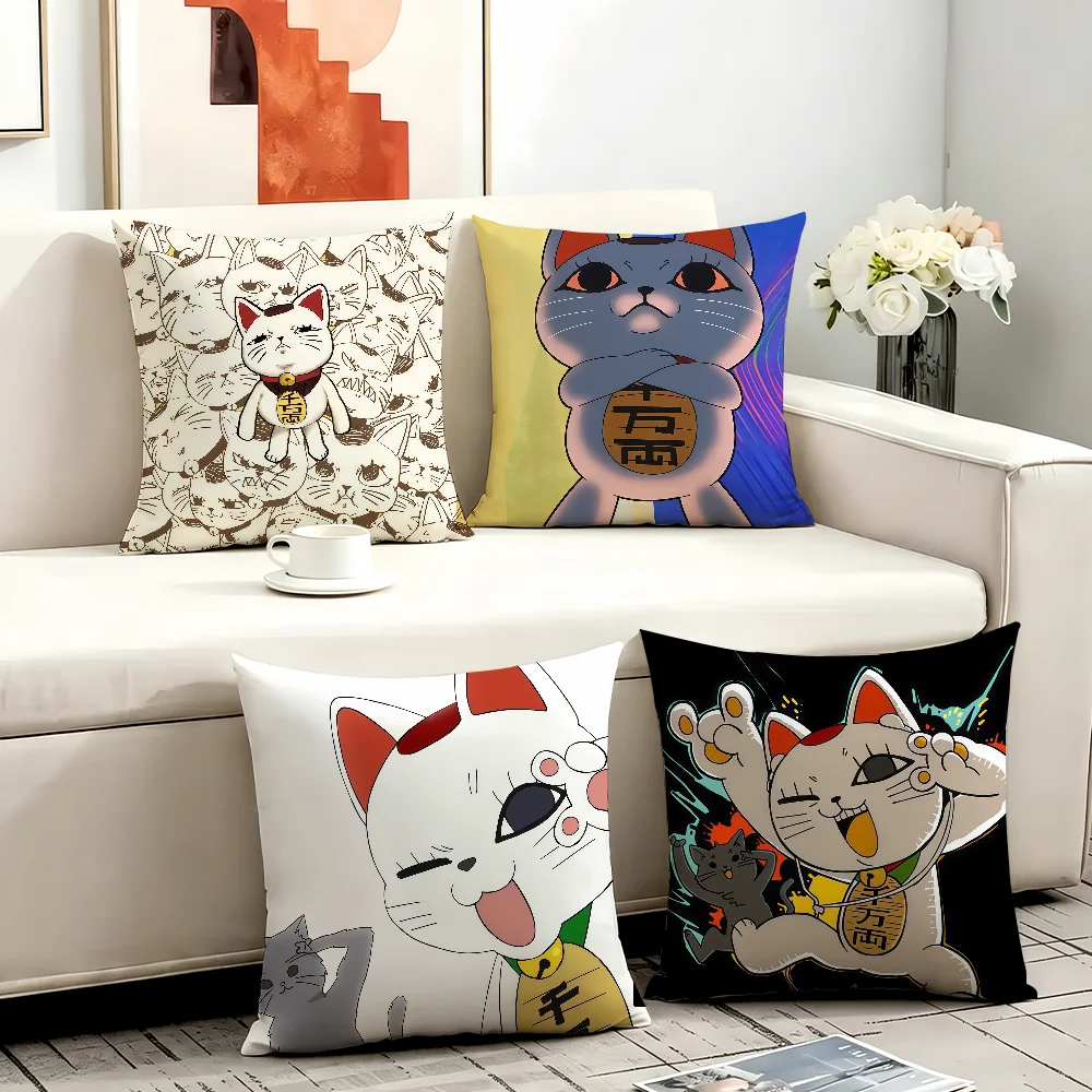 Cartoon T-Turbo G-Granny Cat cushion cover Anti-dustmite Sofa Cushion Decorative Office Cover Lounge Area Indoor & Outdoor Use