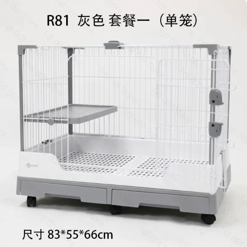 Deluxe Rabbit Cage Drawer Rabbit Guinea Pigs Anti-Spray Urine Cage R81 Household Easy to Clean