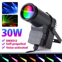 30W RGBW LED DMX512 Stage Light Pinspot Beam Spotlight 6CH for DJ DISCO Party KTV AC100-240V Stage Lighting Effect