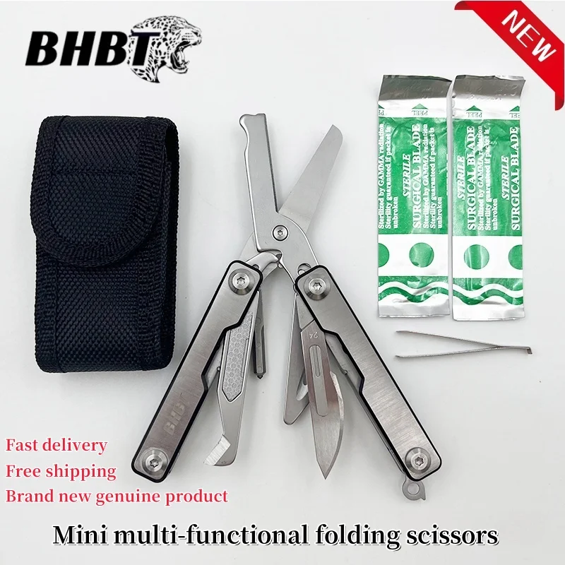 

BHBT EDC Мини Многофункциональный инструмент из нержавеющей стали Складной портативный многофункциональный инструмент Плоскогубцы Ножницы