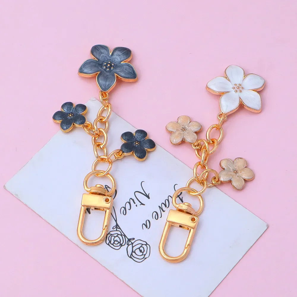 Niedliche Blumen-Anhänger Schlüsselanhänger mit Perle Metall-Schlüsselhalter Handtaschen-Deko Accessoires Mädchen Geburtstagsgeschenke – Detail 12