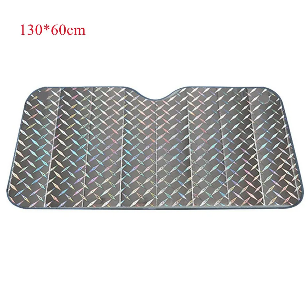 High Quality Sun Shade 130*60cm Auto Block Car Foldable Folding Front Glass Jumbo Reflective Windshield Shield
