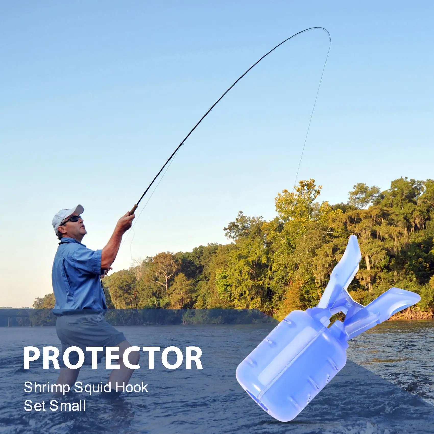 10 pcs לתמנון דיונון דיג השרימפס וו jig מכסה pesca מגן גדלי פיתיונות כלי כיסוי ווים בטוח smalljas