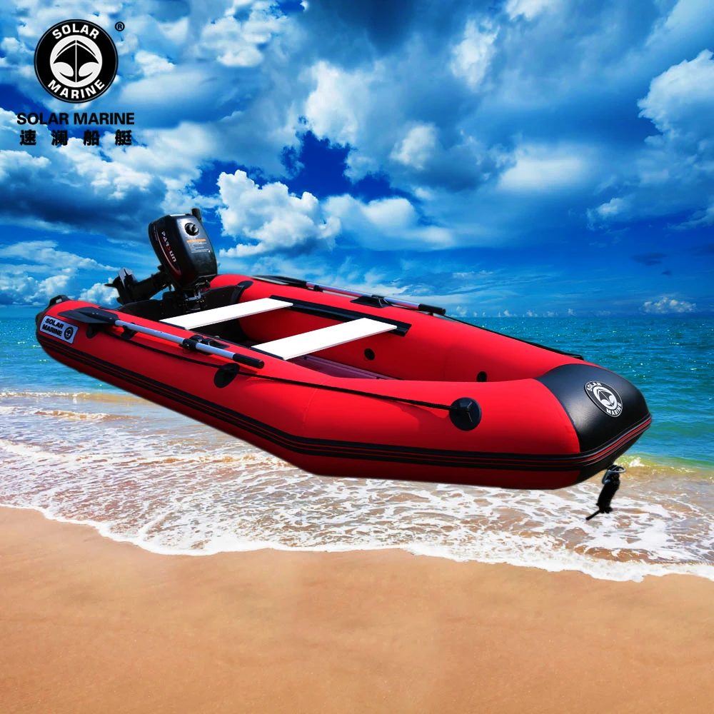 Solarmarine 3m 4 Person PVC Inflatable Fishing Aluminum Bottom Assault Boat For Scuba Diving