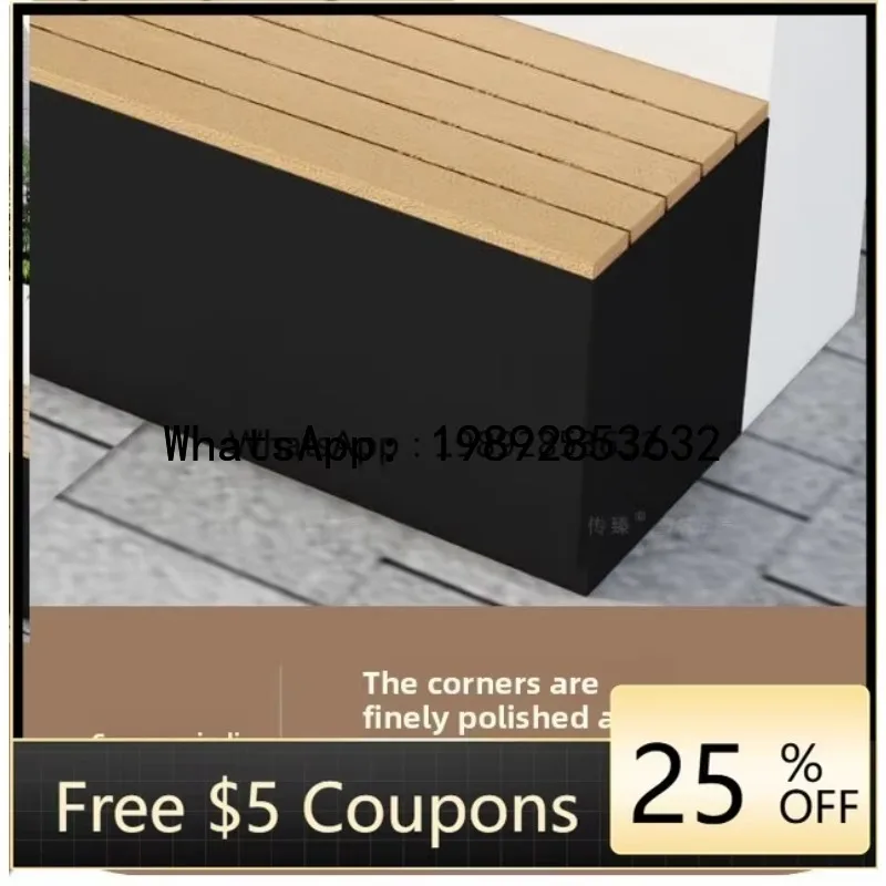 X8 Outdoor Seat Seat Flower Box Rest Seat Garden Bench Balcony Landscape