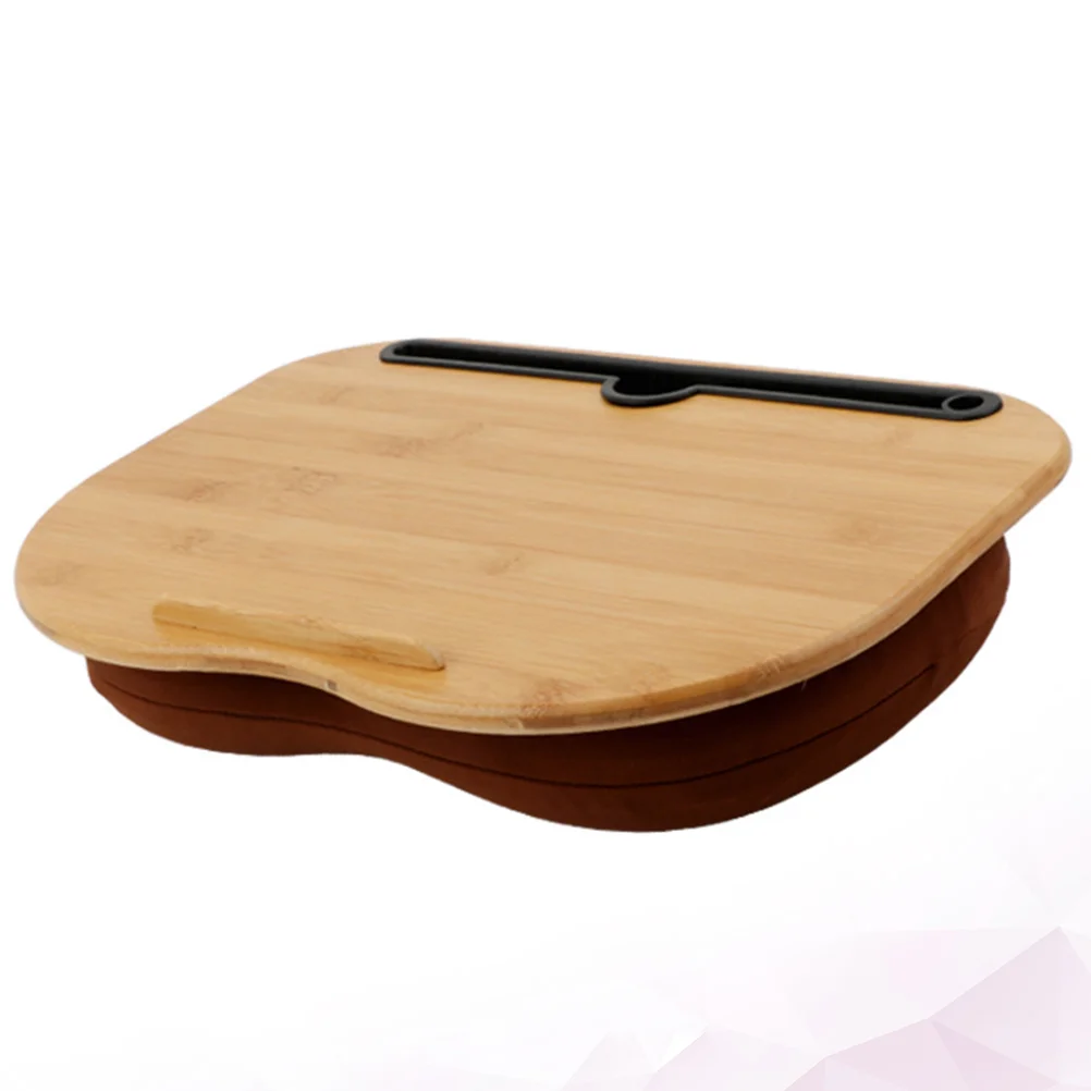 Imagem -05 - Lap Desk com Travesseiro Almofada e Slot Bandeja de Laptop de Bambu Mesa do Portátil Mesa de Caderno de Madeira Suporte de Plataforma para Cama de Casa