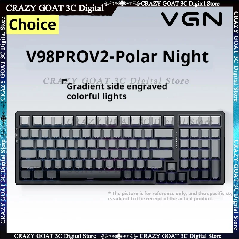 

VGN V98 Pro V2 Mechanical keyboard Tri mode wired wireless Bluetooth customized keyboard,Full keyboard hot unplug,Esports Games