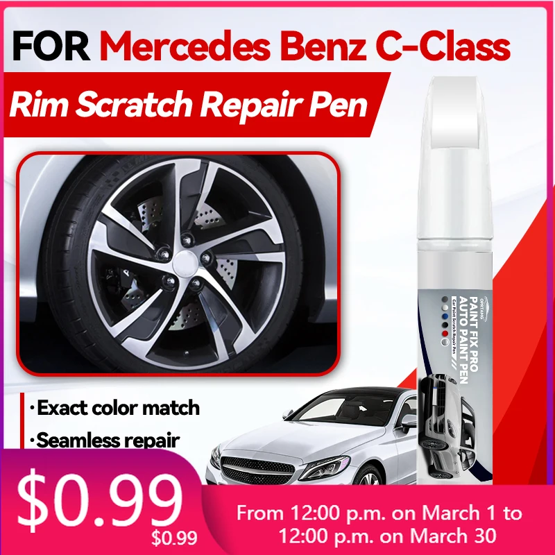 

Car Accessories For Mercedes Benz C-Class 1993-2026 W204 W205 W206 Paint Repair Pen Touch Up Scratch Remover DIY Auto