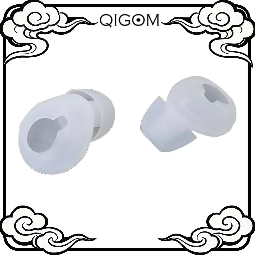Qigom cabeça de fone de ouvido de cabeça plana, capa de silicone transparente para fone de ouvido mx500 para 16-16.8mm de diâmetro da cabeça do fone de ouvido