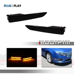 Smoked /Clear Lens Amber /White LED Car Front Bumper Side Marker Turn Signal Lights Fender Fare Lights For 2010-2012 Ford Fusion