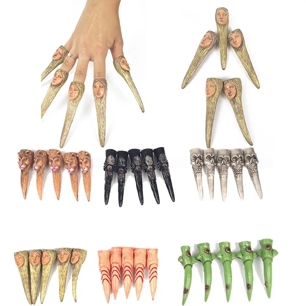 Costume props Fake Fingers Zombie Witch Finger Cot Lion Spider Halloween Finger Cover Ghost Cosplay Pros Masquerade