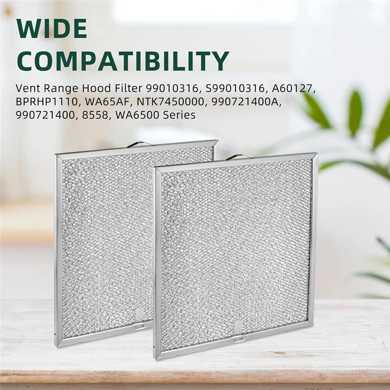 ABBP-S99010316 99010316 2 قطعة استبدال مرشح الشحوم ل شفاط المطبخ 11-1/4 "X 11-3/4" صالح لموقد Br-Oan Nu-Tone Ken-More #5