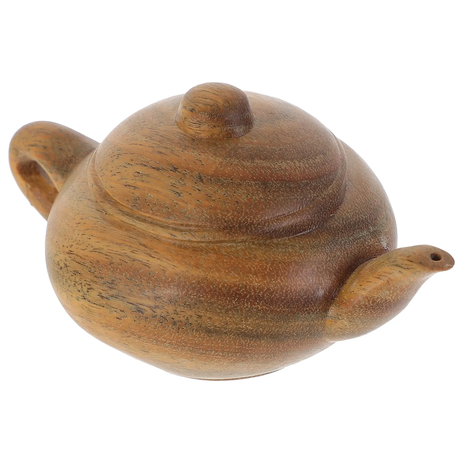 

Wood Carving Decoration Small Xishi Teapot 68x45x35mm 44g Office Home Desktop Adornments Craft Gifts