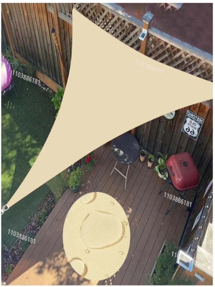 Multi-größe Dreieck Sonnenschutz Segel Wasserdichte Outdoor Garten Terrasse Party Sonnenschutz Awing Sonnendach Für Strand Camping Pool – Detail 12